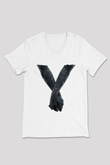 Bad Omens Baskılı Beyaz Unisex V Yaka Tişört - Tshirt