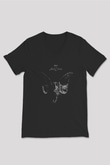 Bad Omens Baskılı Unisex Siyah V Yaka Tişört - Tshirt