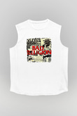 Bad Religion Baskılı Unisex Beyaz Kolsuz Tişört