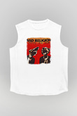 Bad Religion Baskılı Unisex Beyaz Kolsuz Tişört