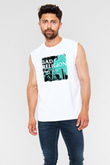 Bad Religion Baskılı Unisex Beyaz Kolsuz Tişört