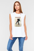 Bad Religion Baskılı Unisex Beyaz Kolsuz Tişört