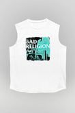 Bad Religion Baskılı Unisex Beyaz Kolsuz Tişört