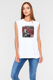 Bad Religion Baskılı Unisex Beyaz Kolsuz Tişört