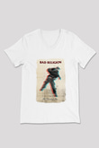 Bad Religion Baskılı Unisex Beyaz V Yaka Tişört