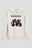 Bad Religion Beyaz Unisex Kapşonlu Sweatshirt