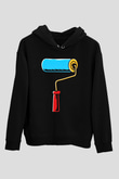 Badanacı Siyah Unisex Kapüşonlu Sweatshirt