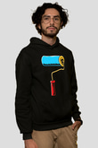 Badanacı Siyah Unisex Kapüşonlu Sweatshirt