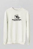 Badminton Baskılı Unisex Ekru Sweatshirt