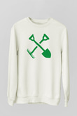Bahçıvan Beyaz Unisex Sweatshirt