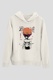 Baki The Grappler Baskılı Beyaz Unisex Hoodie
