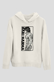 Baki The Grappler Baskılı Beyaz Unisex Hoodie