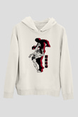 Baki The Grappler Baskılı Beyaz Unisex Hoodie