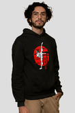 Baki The Grappler Baskılı Unisex Siyah Hoodie