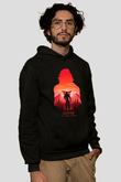 Baki The Grappler Baskılı Unisex Siyah Hoodie