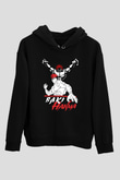 Baki The Grappler Baskılı Unisex Siyah Hoodie