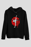 Baki The Grappler Baskılı Unisex Siyah Hoodie
