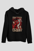 Baki The Grappler Baskılı Unisex Siyah Hoodie