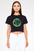 Bakteriyolog Siyah Crop Top Tişört