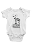 Balance and Composure Baskılı Beyaz Unisex Bebek Body - Zıbın
