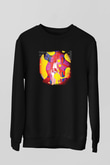 Balance and Composure Baskılı Unisex Siyah Sweatshirt