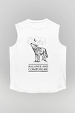 Balance and Composure Beyaz Unisex Kolsuz Tişört