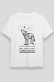 Balance and Composure Beyaz Unisex Tişört T-Shirt - TişörtFabrikası