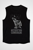 Balance and Composure Siyah Unisex Kolsuz Tişört