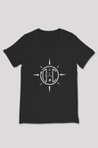 Balance and Composure Siyah Unisex V Yaka Tişört