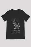 Balance and Composure Siyah Unisex V Yaka Tişört T-Shirt