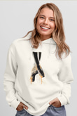 Bale Beyaz Unisex Hoodie