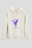 Bale Beyaz Unisex Kapşonlu Sweatshirt