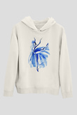 Bale Beyaz Unisex Kapşonlu Sweatshirt