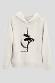 Bale Beyaz Unisex Kapşonlu Sweatshirt