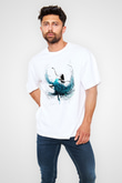 Bale Beyaz Unisex Oversize Tişört T-Shirt
