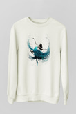 Bale Beyaz Unisex Sweatshirt