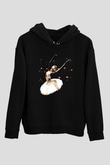 Bale Siyah Unisex Hoodie