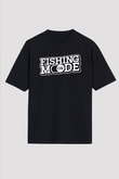Balıkçı Siyah Unisex Tişört T-Shirt - TişörtFabrikası