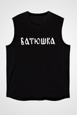Baphomets Blood Baskılı Unisex Siyah Kolsuz Tişört - Tshirt