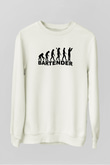 Barmen Beyaz Unisex Sweatshirt