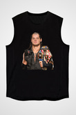 Baron Corbin Baskılı Unisex Siyah Kolsuz Tişört - Tshirt