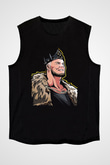 Baron Corbin Baskılı Unisex Siyah Kolsuz Tişört - Tshirt