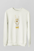 Başak Burcu Baskılı Beyaz Unisex Sweatshirt