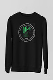 Başak Burcu Baskılı Unisex Siyah Sweatshirt