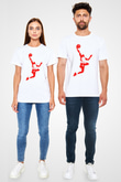 Basketbol Beyaz Unisex Tişört T-Shirt - TişörtFabrikası