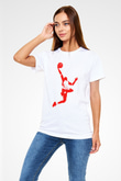 Basketbol Beyaz Unisex Tişört T-Shirt - TişörtFabrikası