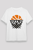 Basketbol Beyaz Unisex Tişört T-Shirt - TişörtFabrikası