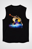 Basketbol Siyah Unisex Kolsuz Tişört