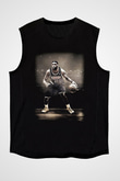 Basketbol Siyah Unisex Kolsuz Tişört