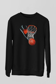 Basketbol Siyah Unisex Sweatshirt